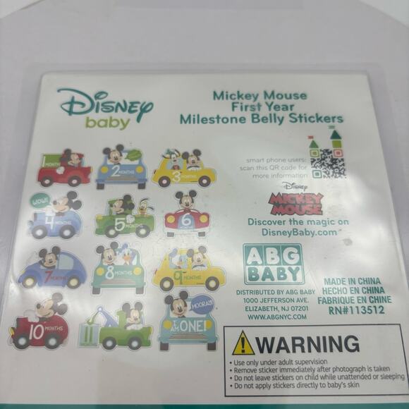 Disney Mickey Mouse Baby First Year Milestone Belly Stickers - Picture 3 of 4